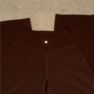 Lululemon Brown Yoga Pants Wide Leg Cinch Fit Size 6